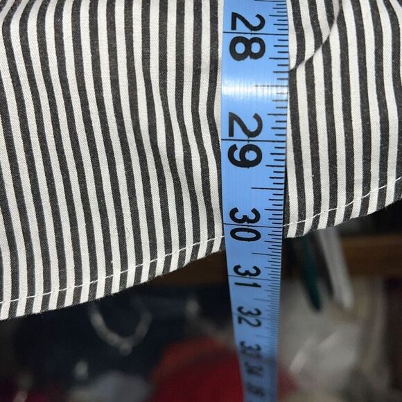 Get Lucky Womens Button Down Shirt Striped Small Embroidered Cards Black Small - Picture 14 of 15